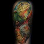 Фото тату игуана 26.10.2018 №015 - tattoo iguana - tattoo-photo.ru