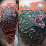 Фото тату игуана 26.10.2018 №017 - tattoo iguana - tattoo-photo.ru