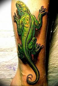 Фото тату игуана 26.10.2018 №023 - tattoo iguana - tattoo-photo.ru