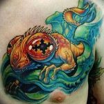 Фото тату игуана 26.10.2018 №025 - tattoo iguana - tattoo-photo.ru