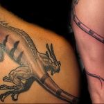 Фото тату игуана 26.10.2018 №026 - tattoo iguana - tattoo-photo.ru