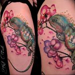 Фото тату игуана 26.10.2018 №030 - tattoo iguana - tattoo-photo.ru