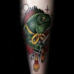 Фото тату игуана 26.10.2018 №035 - tattoo iguana - tattoo-photo.ru