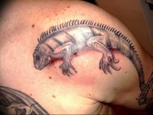 Фото тату игуана 26.10.2018 №050 - tattoo iguana - tattoo-photo.ru