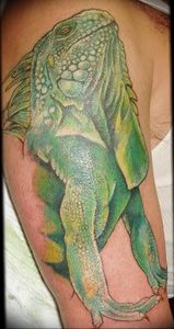 Фото тату игуана 26.10.2018 №051 - tattoo iguana - tattoo-photo.ru