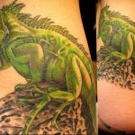 Фото тату игуана 26.10.2018 №052 - tattoo iguana - tattoo-photo.ru