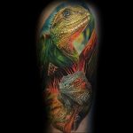 Фото тату игуана 26.10.2018 №067 - tattoo iguana - tattoo-photo.ru