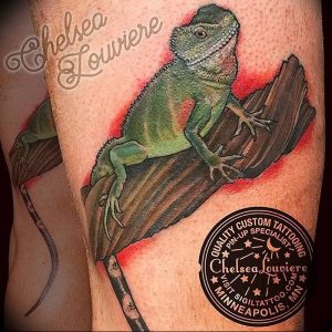 Фото тату игуана 26.10.2018 №070 - tattoo iguana - tattoo-photo.ru