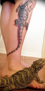 Фото тату игуана 26.10.2018 №076 - tattoo iguana - tattoo-photo.ru