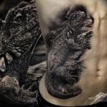 Фото тату игуана 26.10.2018 №099 - tattoo iguana - tattoo-photo.ru
