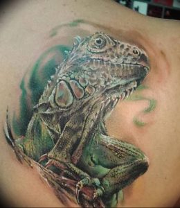 Фото тату игуана 26.10.2018 №102 - tattoo iguana - tattoo-photo.ru