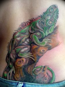 Фото тату игуана 26.10.2018 №107 - tattoo iguana - tattoo-photo.ru