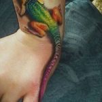Фото тату игуана 26.10.2018 №111 - tattoo iguana - tattoo-photo.ru