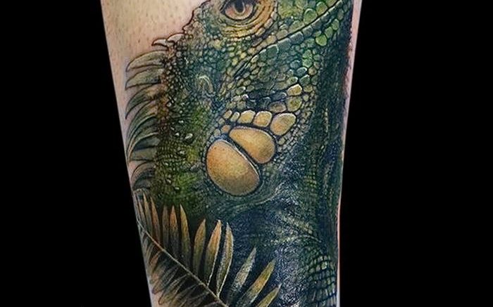Фото тату игуана 26.10.2018 №124 - tattoo iguana - tattoo-photo.ru