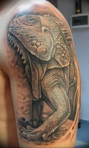 Фото тату игуана 26.10.2018 №129 - tattoo iguana - tattoo-photo.ru