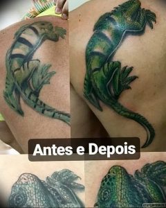 Фото тату игуана 26.10.2018 №133 - tattoo iguana - tattoo-photo.ru
