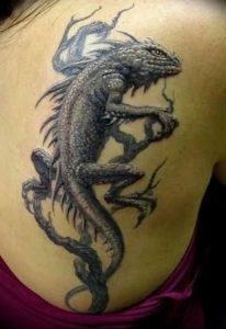 Фото тату игуана 26.10.2018 №140 - tattoo iguana - tattoo-photo.ru