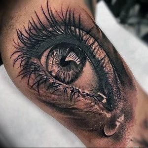 Фото тату слеза под глазом 10.10.2018 №011 - tattoo is a tear under the eye - tattoo-photo.ru