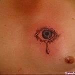 Фото тату слеза под глазом 10.10.2018 №024 - tattoo is a tear under the eye - tattoo-photo.ru