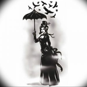 Фото рисунка тату зонтик 06.10.2018 №066 - tattoo umbrella - tattoo-photo.ru