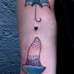 Фото рисунка тату зонтик 06.10.2018 №177 - tattoo umbrella - tattoo-photo.ru