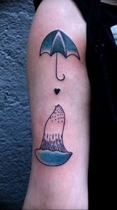 Фото рисунка тату зонтик 06.10.2018 №177 - tattoo umbrella - tattoo-photo.ru