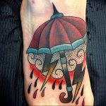 Фото рисунка тату зонтик 06.10.2018 №182 - tattoo umbrella - tattoo-photo.ru