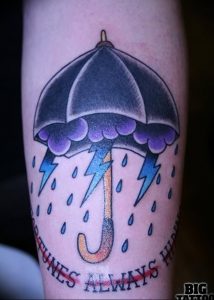 Фото рисунка тату зонтик 06.10.2018 №005 - tattoo umbrella - tattoo-photo.ru