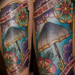 Фото рисунка тату зонтик 06.10.2018 №104 - tattoo umbrella - tattoo-photo.ru