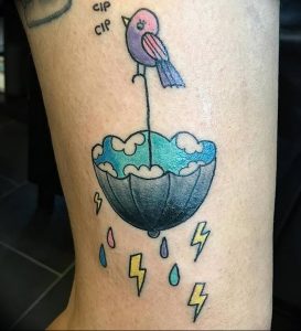 Фото рисунка тату зонтик 06.10.2018 №115 - tattoo umbrella - tattoo-photo.ru