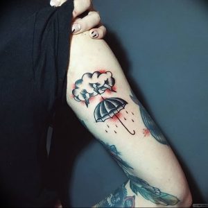 Фото рисунка тату зонтик 06.10.2018 №129 - tattoo umbrella - tattoo-photo.ru
