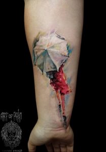 Фото рисунка тату зонтик 06.10.2018 №148 - tattoo umbrella - tattoo-photo.ru