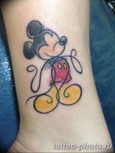 Фото рисунка Тату Микки Маус 20.11.2018 №050 - Tattoo Mickey Mouse - tattoo-photo.ru