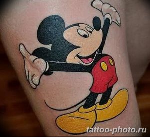 Фото рисунка Тату Микки Маус 20.11.2018 №082 - Tattoo Mickey Mouse - tattoo-photo.ru