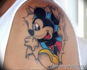 Фото рисунка Тату Микки Маус 20.11.2018 №126 - Tattoo Mickey Mouse - tattoo-photo.ru