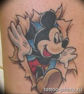 Фото рисунка Тату Микки Маус 20.11.2018 №127 - Tattoo Mickey Mouse - tattoo-photo.ru