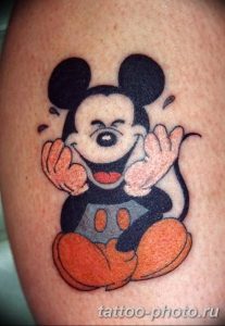 Фото рисунка Тату Микки Маус 20.11.2018 №177 - Tattoo Mickey Mouse - tattoo-photo.ru