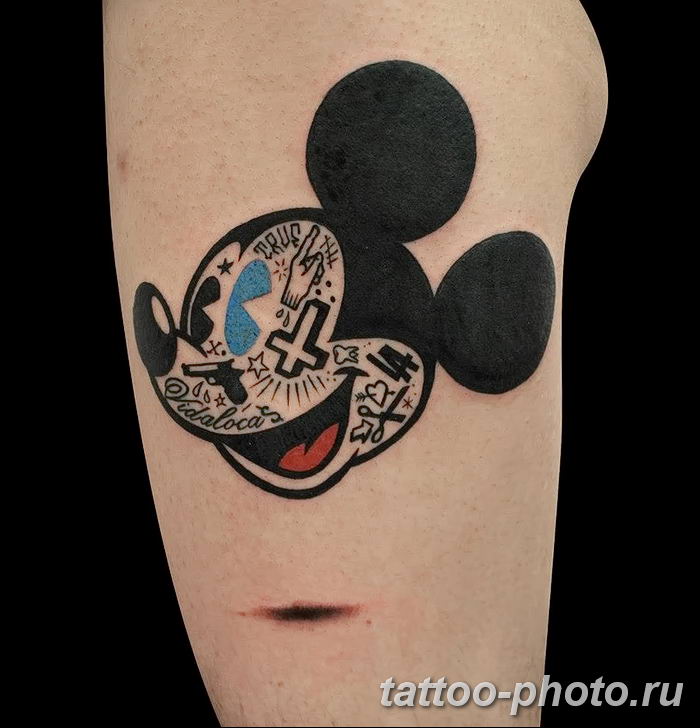 Фото рисунка Тату Микки Маус 20.11.2018 №217 - Tattoo Mickey Mouse -tattoo-photo.ru - tattoo-photo.ru