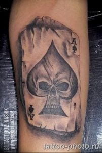 Фото рисунка Тату туз пиковый 20.11.2018 №034 - Tattoo ace of spades - tattoo-photo.ru