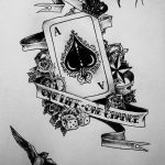Фото рисунка Тату туз пиковый 20.11.2018 №040 - Tattoo ace of spades - tattoo-photo.ru