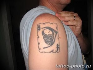 Фото рисунка Тату туз пиковый 20.11.2018 №044 - Tattoo ace of spades - tattoo-photo.ru
