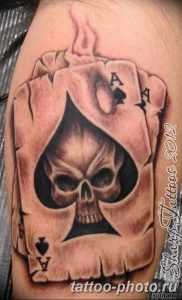 Фото рисунка Тату туз пиковый 20.11.2018 №047 - Tattoo ace of spades - tattoo-photo.ru
