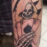 Фото рисунка Тату туз пиковый 20.11.2018 №071 - Tattoo ace of spades - tattoo-photo.ru