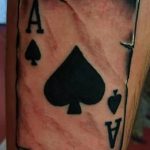 Фото рисунка Тату туз пиковый 20.11.2018 №072 - Tattoo ace of spades - tattoo-photo.ru