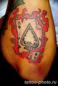 Фото рисунка Тату туз пиковый 20.11.2018 №079 - Tattoo ace of spades - tattoo-photo.ru
