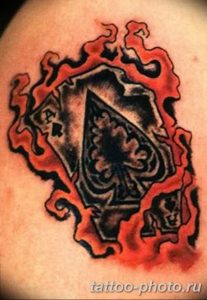 Фото рисунка Тату туз пиковый 20.11.2018 №090 - Tattoo ace of spades - tattoo-photo.ru