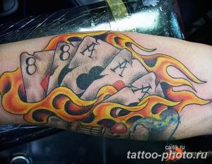 Фото рисунка Тату туз пиковый 20.11.2018 №094 - Tattoo ace of spades - tattoo-photo.ru