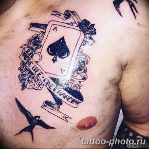 Фото рисунка Тату туз пиковый 20.11.2018 №103 - Tattoo ace of spades - tattoo-photo.ru