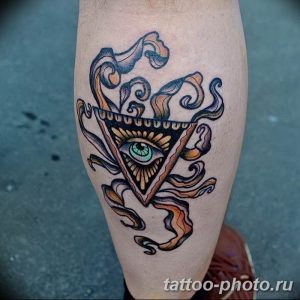 фото рисунка тату глаз в треугольнике 27.11.2018 №005 - tattoo of eyes - tattoo-photo.ru