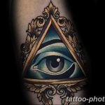 фото рисунка тату глаз в треугольнике 27.11.2018 №020 - tattoo of eyes - tattoo-photo.ru